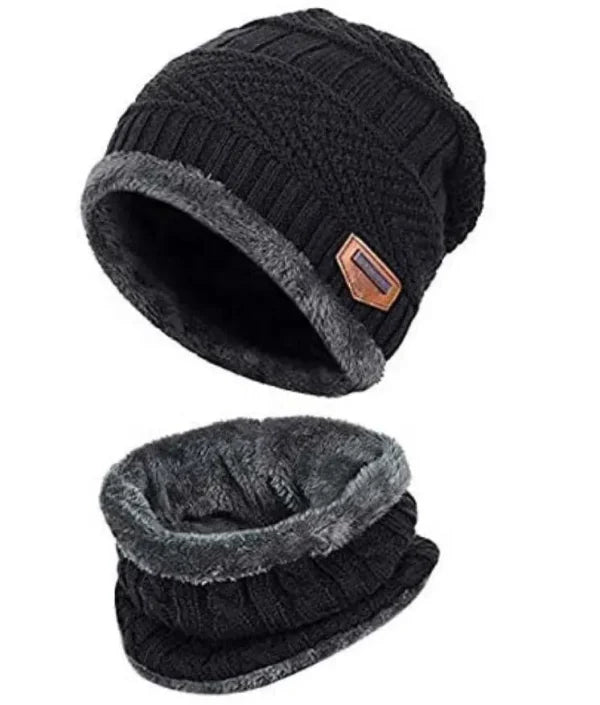 Coral Fleece Scarf Hats Winter Beanies Soft For Men’s And Women’s